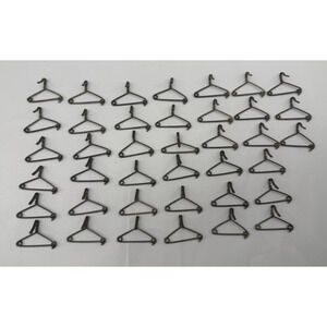 39pc Vintage Safety Pin Type Twist Wire Drapery Curtain Hook Hanger Brass Color